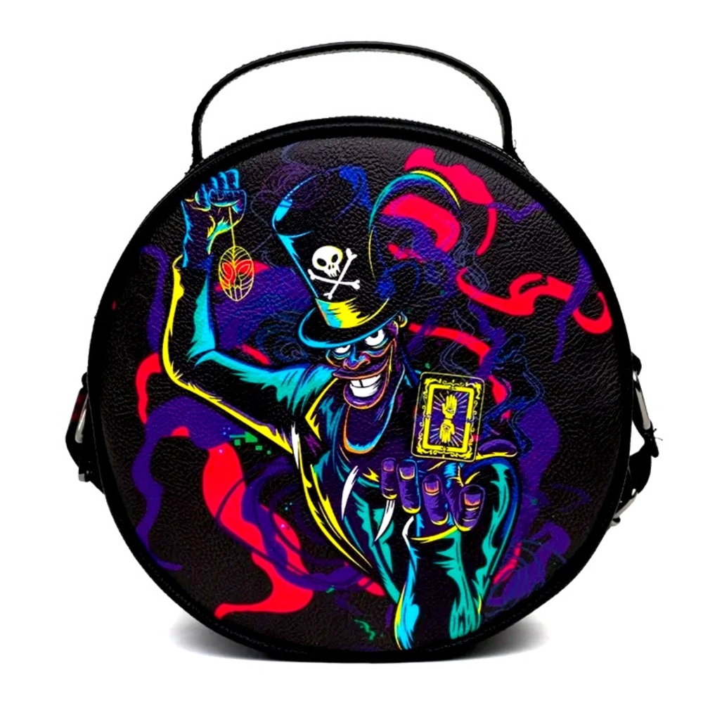 Disney Princess and the Frog Dr. Facilier Black and Multicolor Crossbody Bag